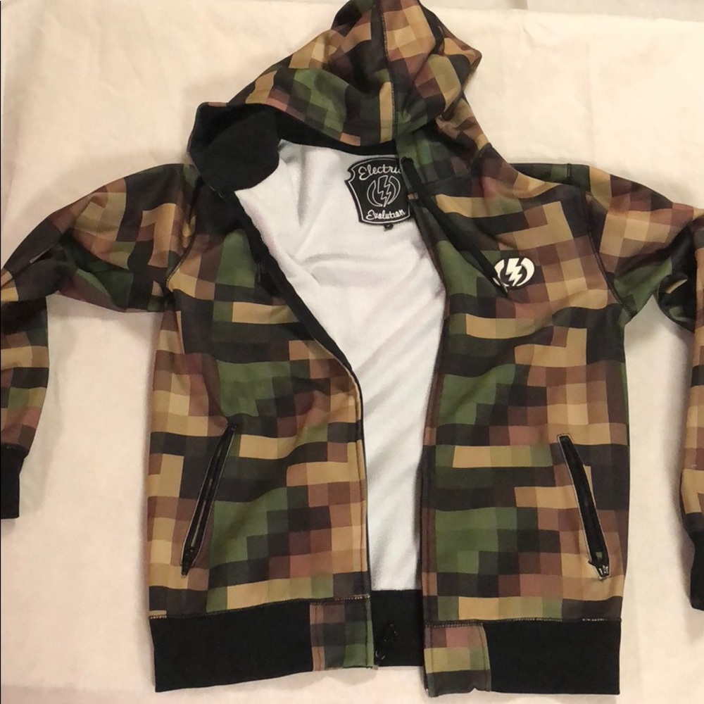 Electric Camo Zip Up Hoodie